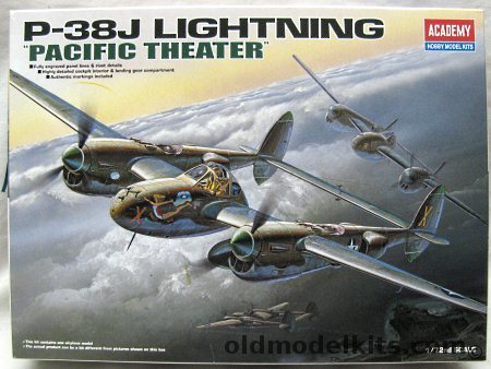 Academy 1/72 Lockheed P-38J Lightning - Pacific Theater USAAF Lt. Paul Murphey 80th FS 8th FG 1944 / Lt. Allen Hill 80th FS 8th FG, 2209 plastic model kit